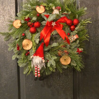 Coronita Red Apple construita din brad Nobilis, 40 cm