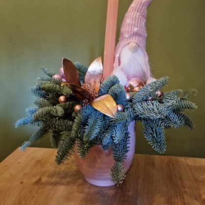 Aranjament Pink Gnom, aproximatix 30 cm